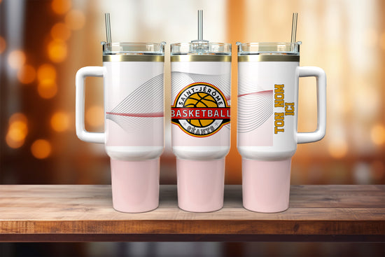 Tumbler de type Stanley 40 oz personnalisé – Édition Basketball St-Jérôme